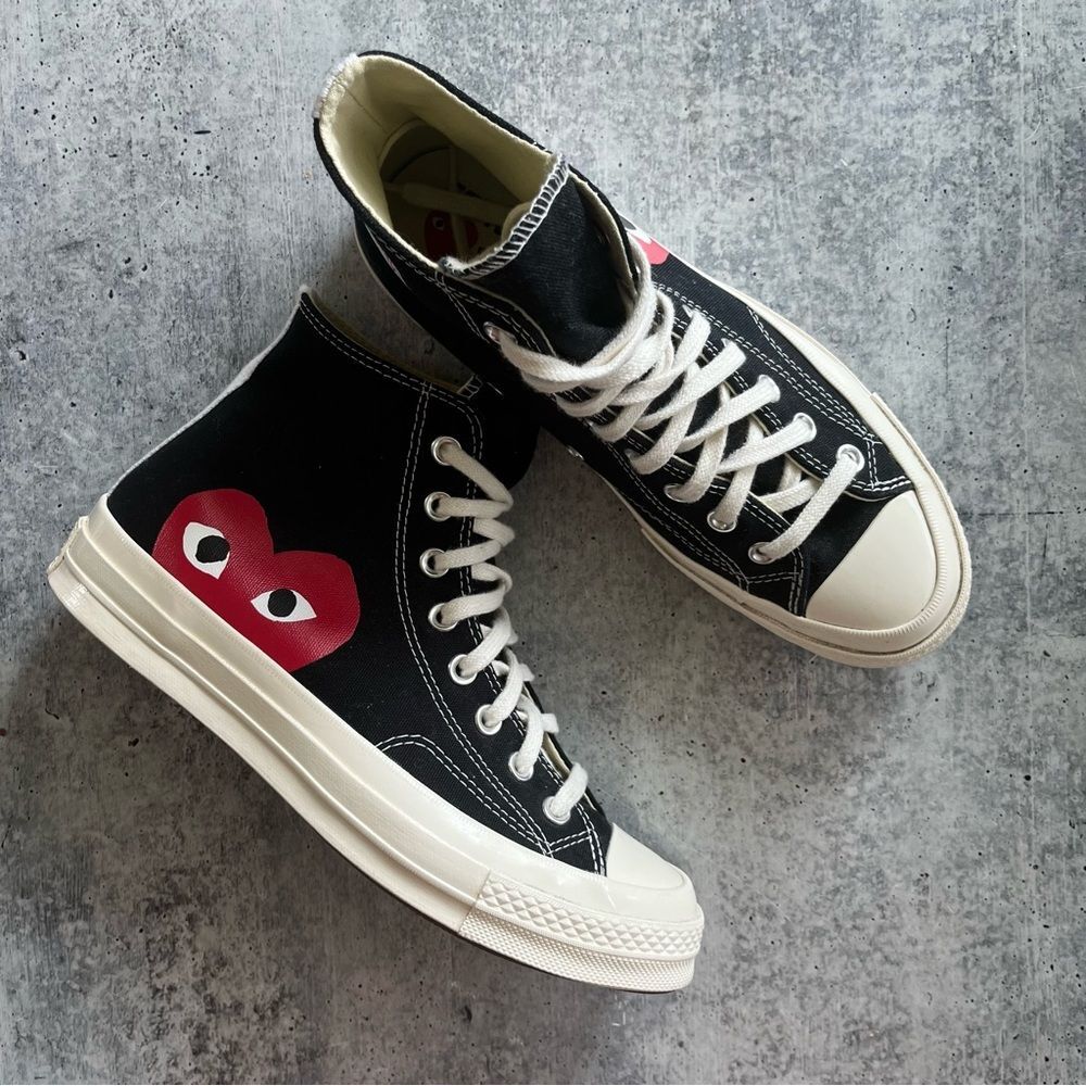 NEW Converse x Play Comme Des Garçon Hi-Top All Stars 9